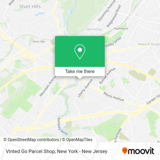 Vinted Go Parcel Shop map