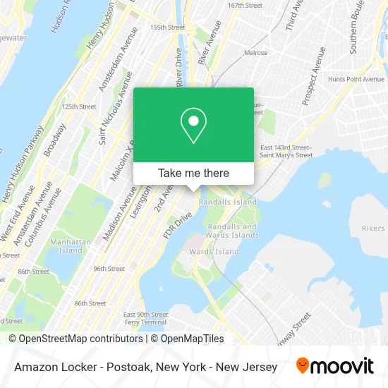 Amazon Locker - Postoak map