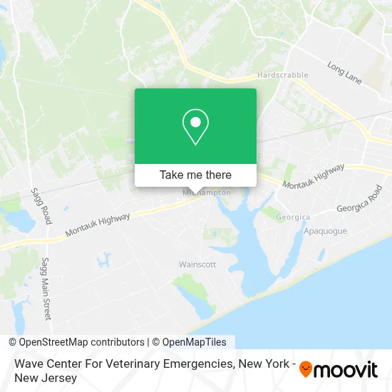 Wave Center For Veterinary Emergencies map