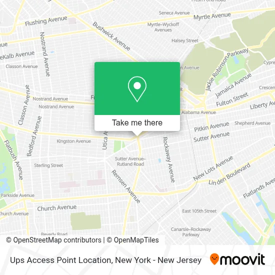 Ups Access Point Location map