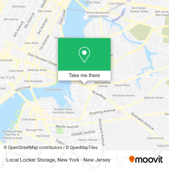 Local Locker Storage map