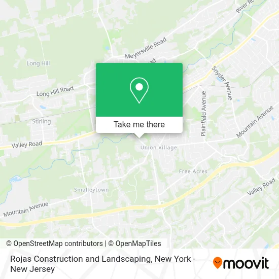 Rojas Construction and Landscaping map
