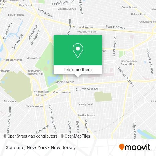 Xcitebite map