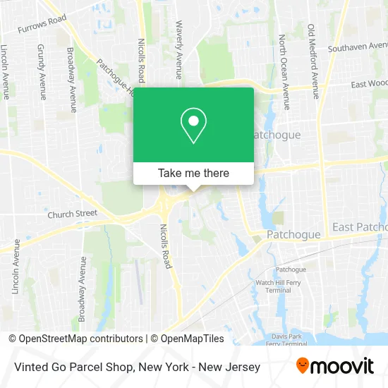 Vinted Go Parcel Shop map