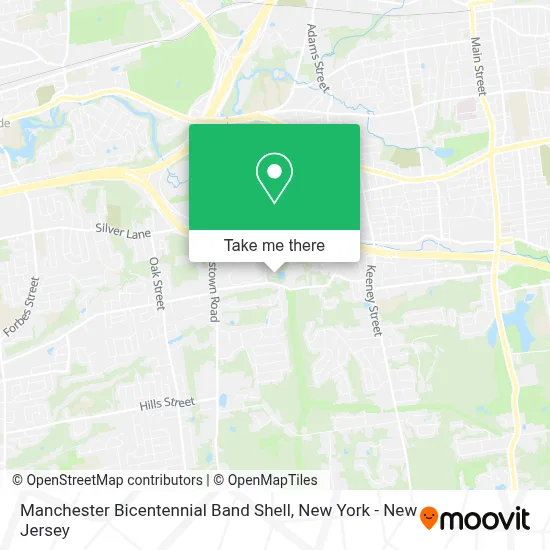 Manchester Bicentennial Band Shell map