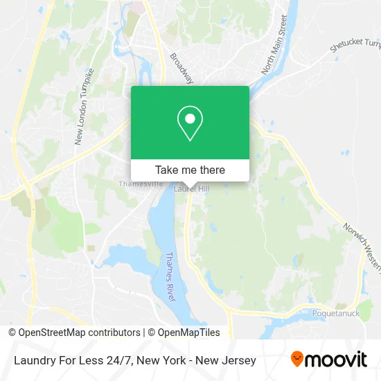 Laundry For Less 24/7 map