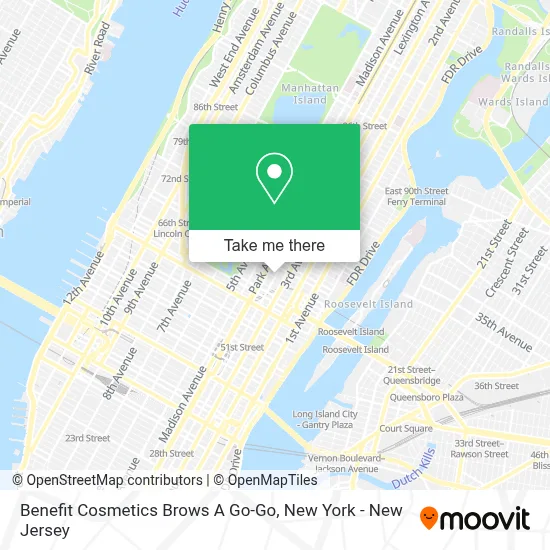Benefit Cosmetics Brows A Go-Go map