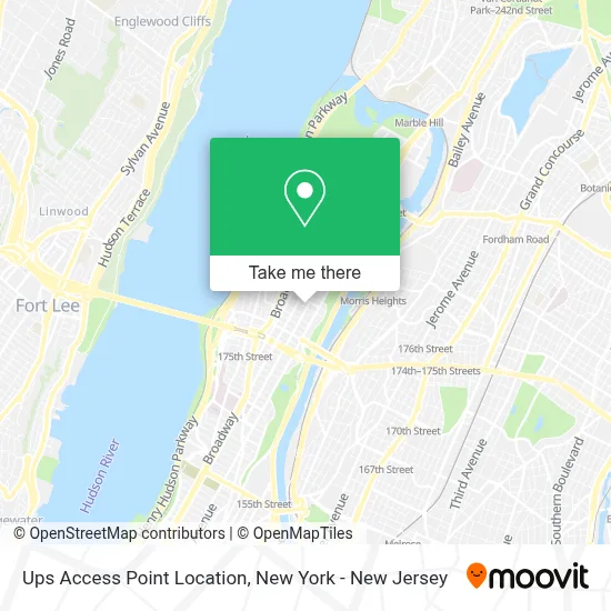 Ups Access Point Location map