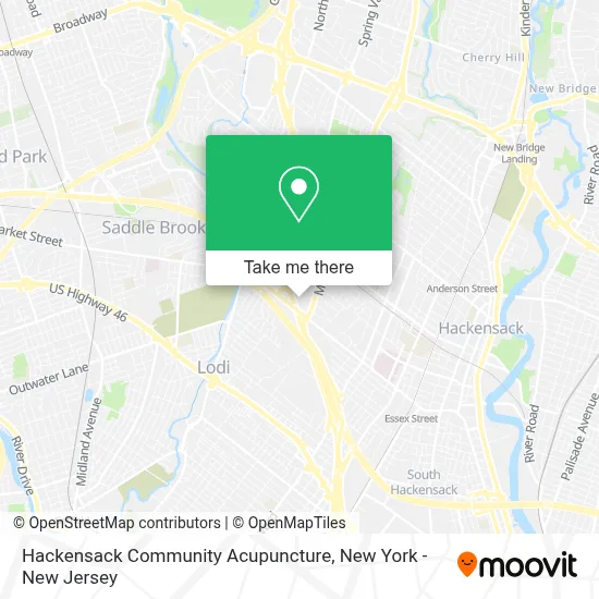 Hackensack Community Acupuncture map