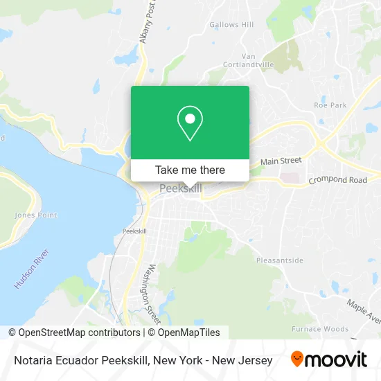 Notaria Ecuador Peekskill map