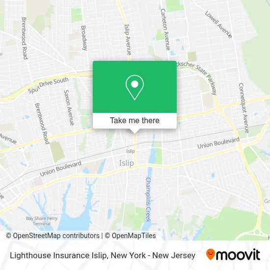 Lighthouse Insurance Islip map