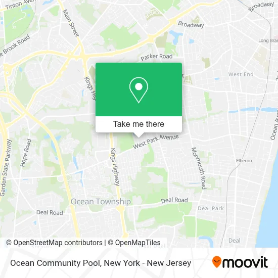 Ocean Community Pool map