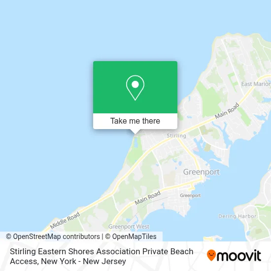 Stirling Eastern Shores Association Private Beach Access map