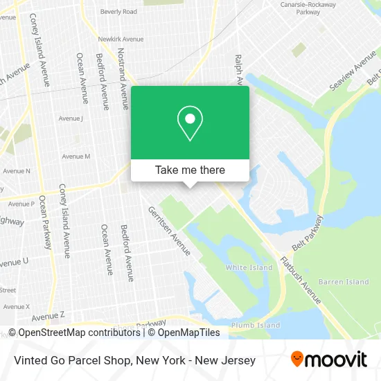 Vinted Go Parcel Shop map