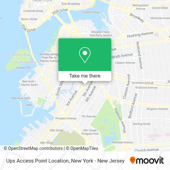 Ups Access Point Location map