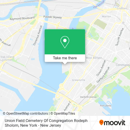 Union Field Cemetery Of Congregation Rodeph Sholom map