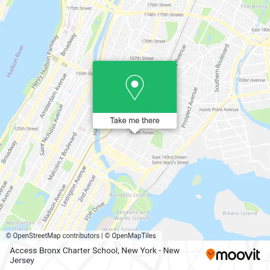 Access Bronx Charter School map