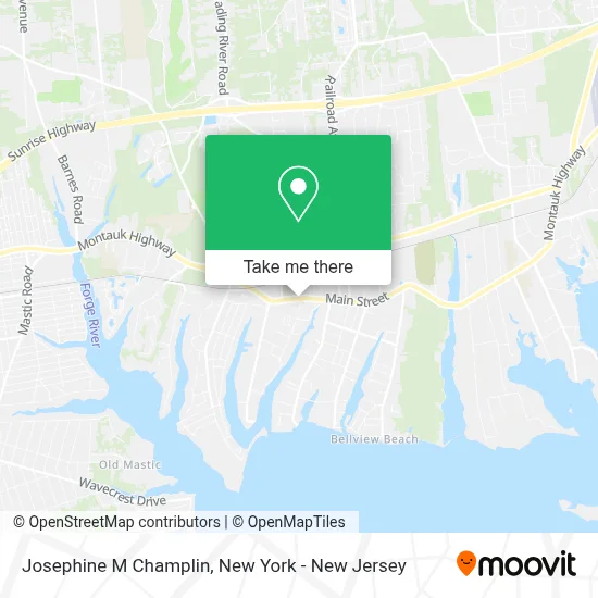 Josephine M Champlin map