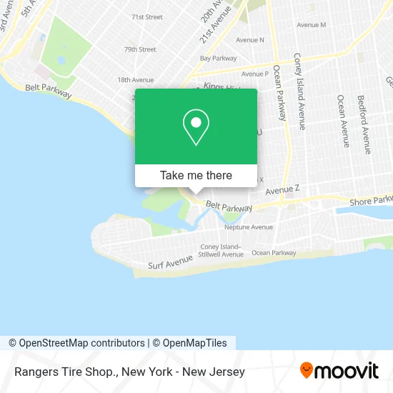 Rangers Tire Shop. map