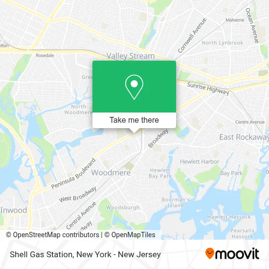 Shell Gas Station map