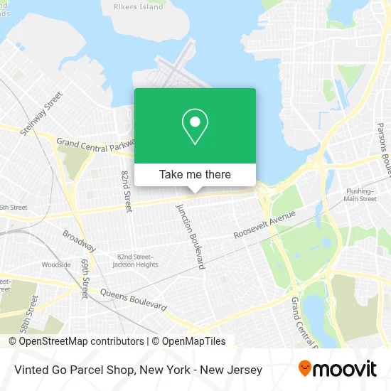 Vinted Go Parcel Shop map