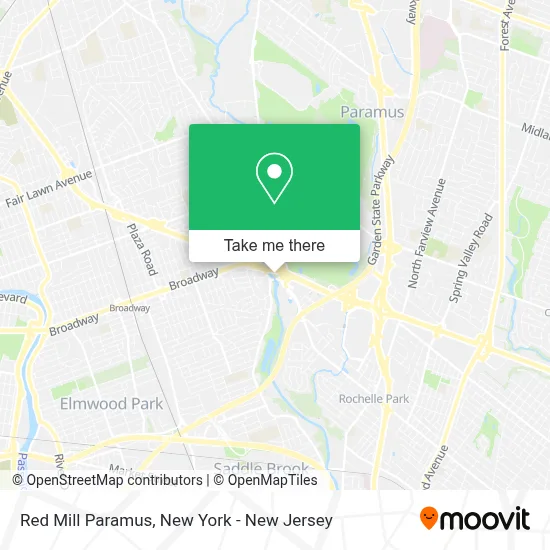Red Mill Paramus map