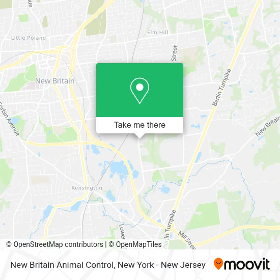 New Britain Animal Control map