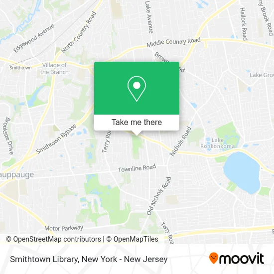 Smithtown Library map