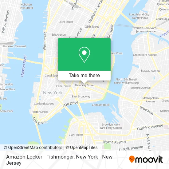 Amazon Locker - Fishmonger map