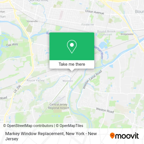 Markey Window Replacement map