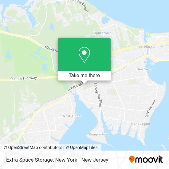 Extra Space Storage map