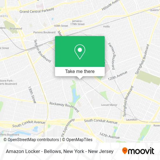 Amazon Locker - Bellows map