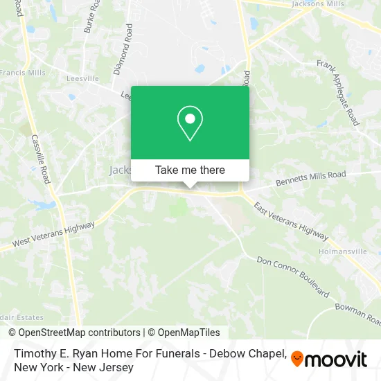 Timothy E. Ryan Home For Funerals - Debow Chapel map