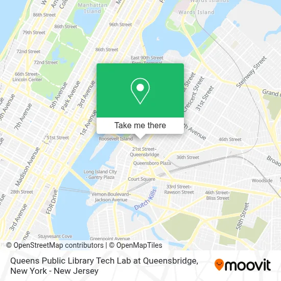 Queens Public Library Tech Lab at Queensbridge map