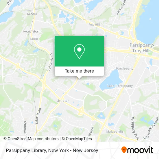 Parsippany Library map