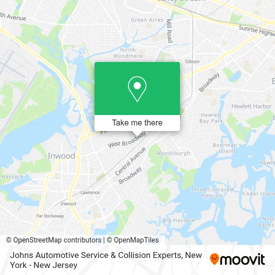Johns Automotive Service & Collision Experts map