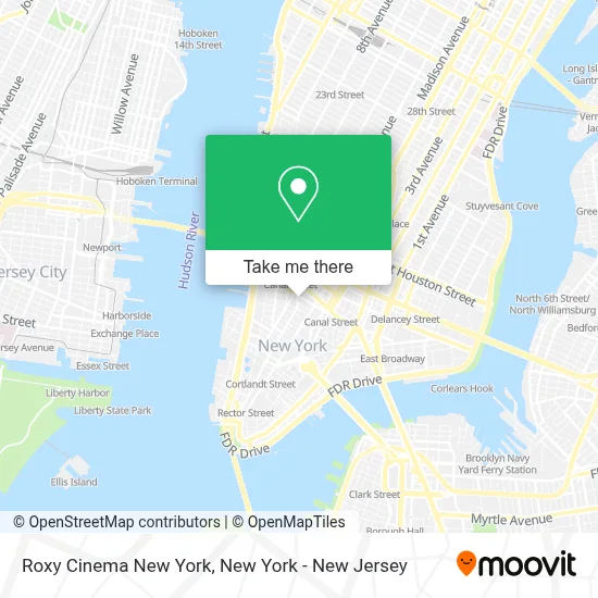Roxy Cinema New York map
