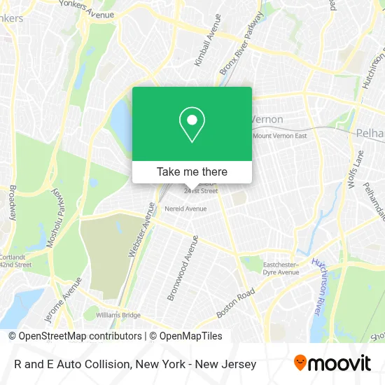 R and E Auto Collision map