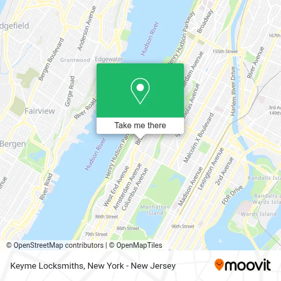 Keyme Locksmiths map