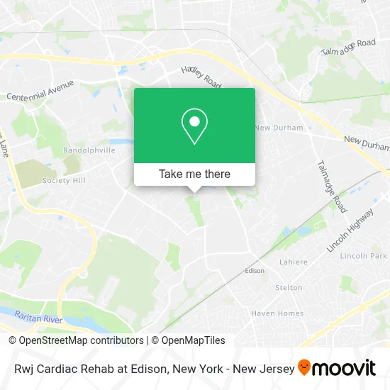 Rwj Cardiac Rehab at Edison map