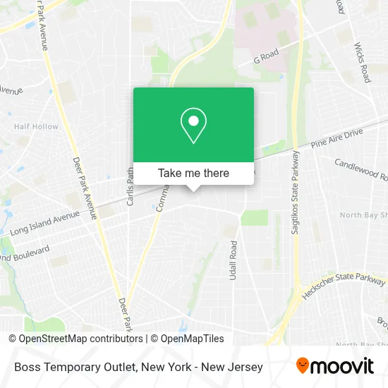 Boss Temporary Outlet map