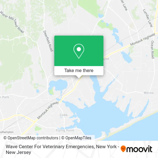 Wave Center For Veterinary Emergencies map