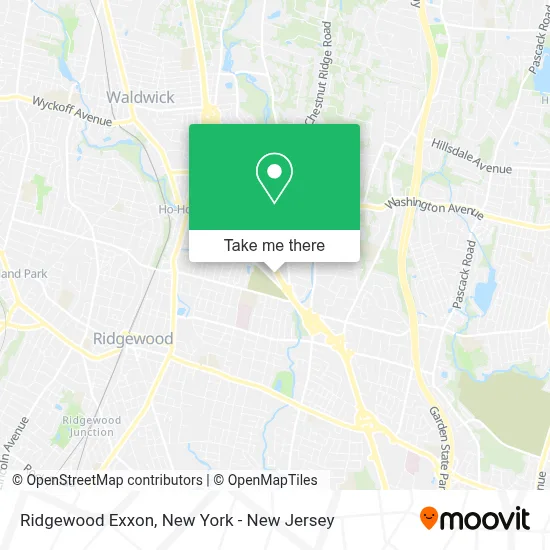 Ridgewood Exxon map