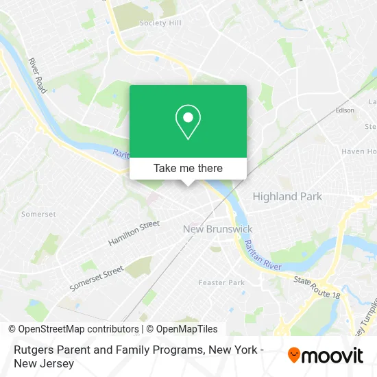 Rutgers Parent and Family Programs map