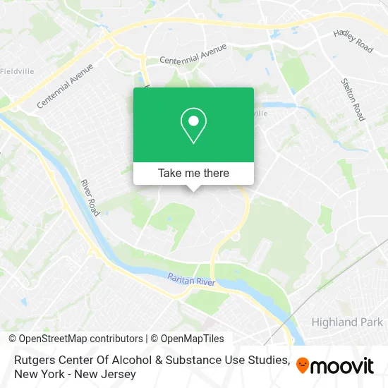 Rutgers Center Of Alcohol & Substance Use Studies map