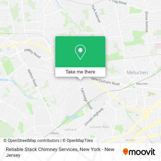 Reliable Stack Chimney Services map