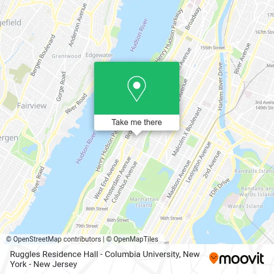 Ruggles Residence Hall - Columbia University map