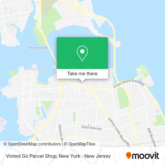 Vinted Go Parcel Shop map