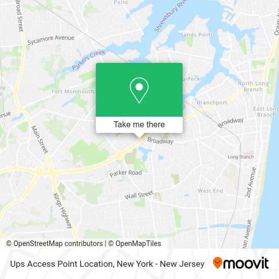 Ups Access Point Location map