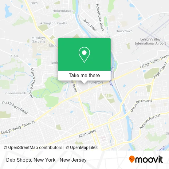 Deb Shops map